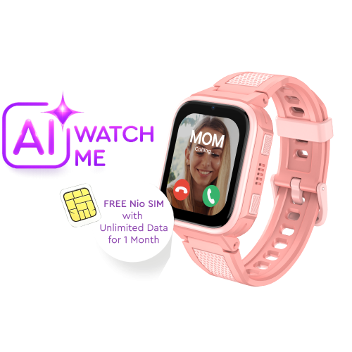 Kiddoboo 4G Smartwatch WatchMe AI K10 Pink + SIM card