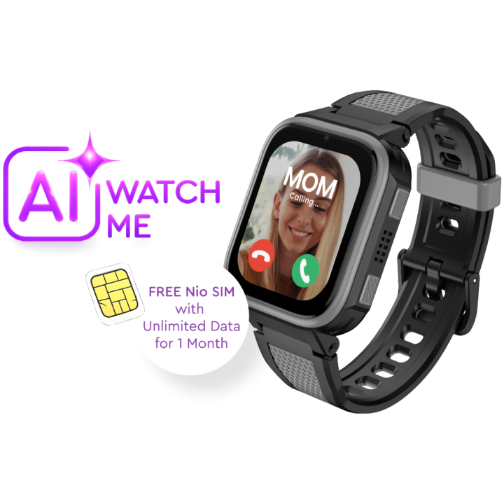 Kiddoboo 4G Smartwatch WatchMe AI K10 Black + SIM card