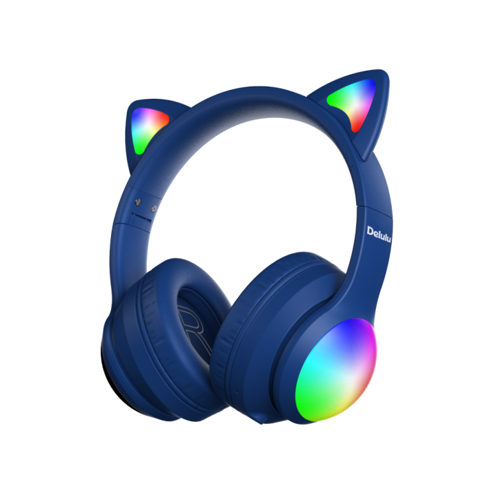 Kiddoboo Delulu Bluetooth Headphones DiscoBeats Blue