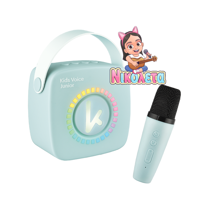 Kiddoboo mini Karaoke Speaker & Mic Blue + NikoletaTV