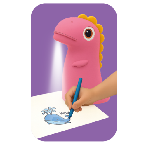 Kiddoboo Προτζέκτορας Ζωγραφικής Dino's Art Pink